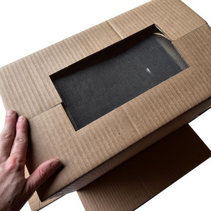 Krabice na oddělky 39 x 24 - rozložená + síťka