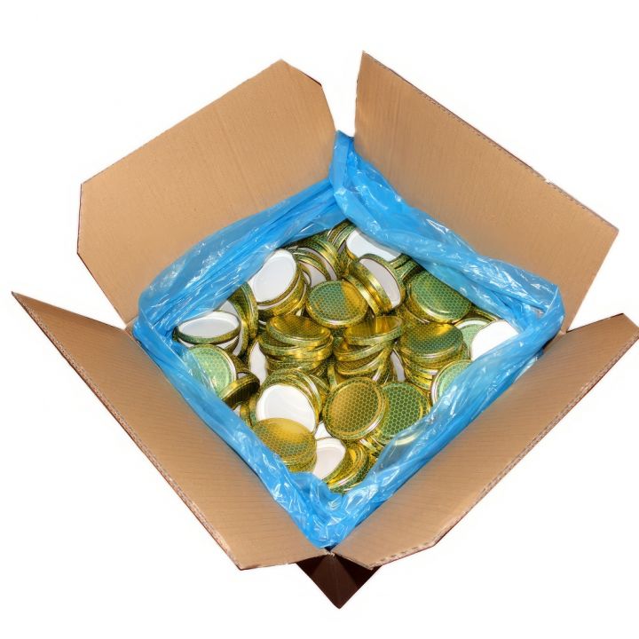 Víčko na sklenici TO 82 - zlaté - plástev - 700 ks - celá krabice