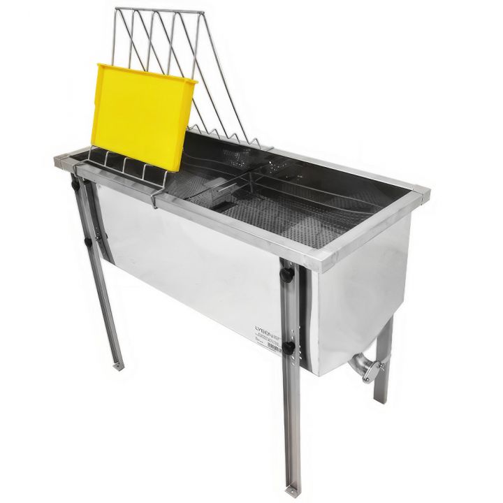 Stůl na odvíčkování Lysoň Optima - nerez vana - P 75 cm Langstroth