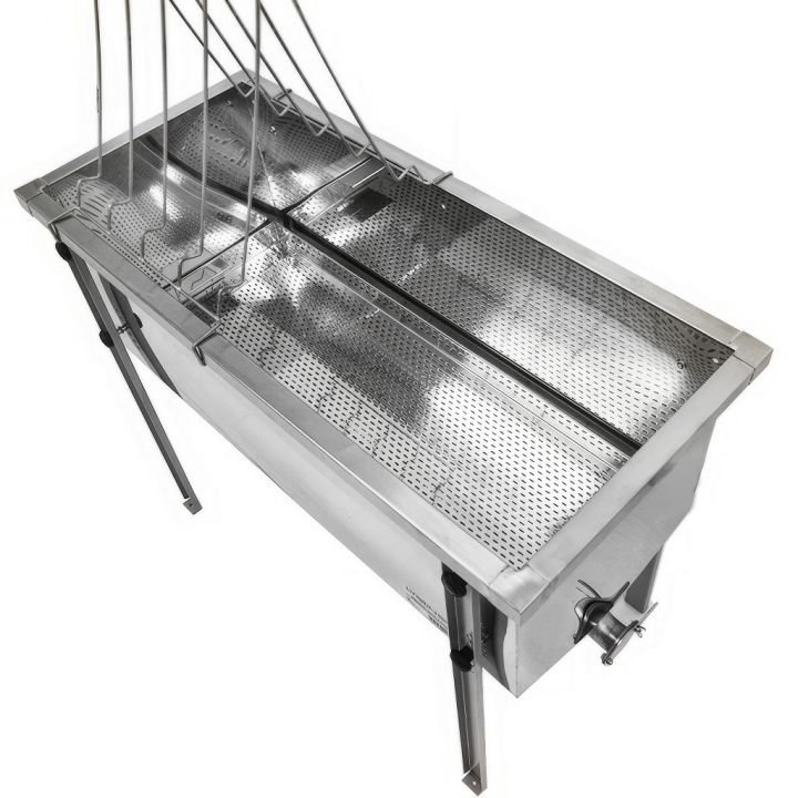 Stůl na odvíčkování Lysoň Optima - nerez vana - P 100 cm 39x24