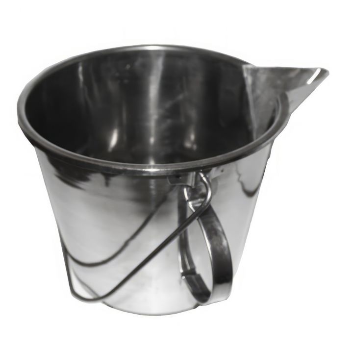 Kýbl s výlevkou pod medomet 15 l – nerez