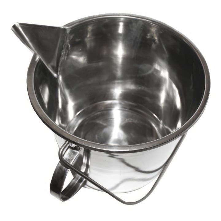 Kýbl s výlevkou pod medomet 15 l – nerez