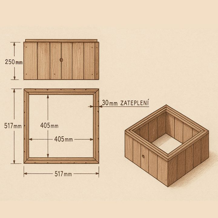 Kompletní sestava úlu 39x24 - 3 cm