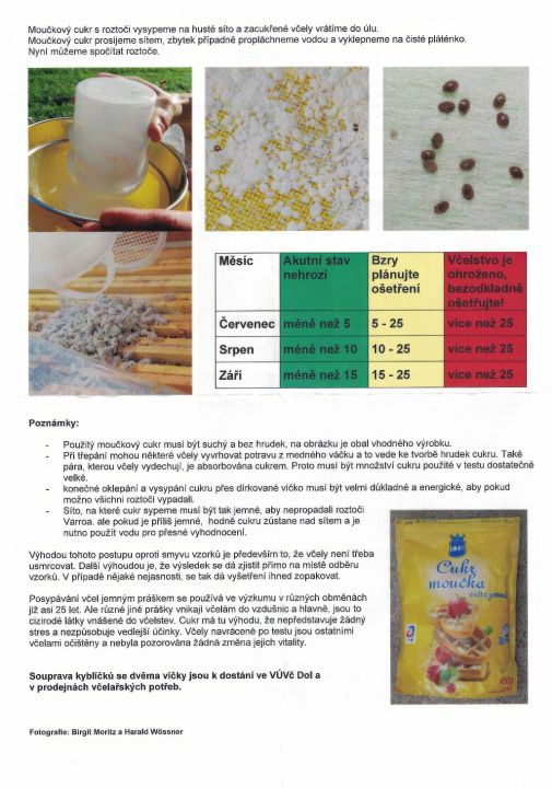 Souprava na zjišťování varroázy