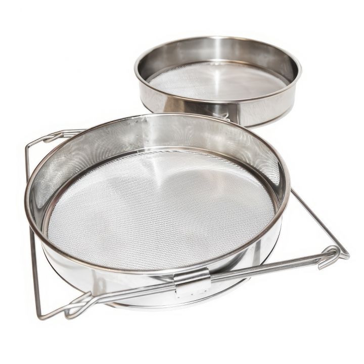 Cedník (síto) dv. rv. ner. 24 cm s uchyty DE 4