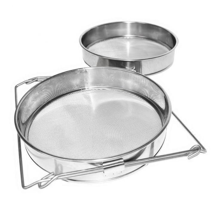 Cedník (síto) dv. rv. ner. 24 cm s uchyty DE 4