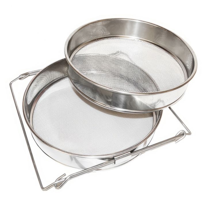 Cedník (síto) dv. rv. ner. 24 cm s uchyty DE 4