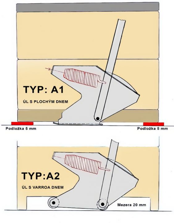 Včelařská váha varianta spodní typ A2 Varroa