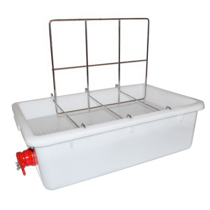 Talíř na odvíčkování Mellarius - 2 rámky - plast vana - nerez