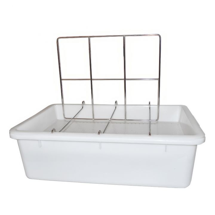 Talíř na odvíčkování Mellarius - 2 rámky - plast vana - nerez