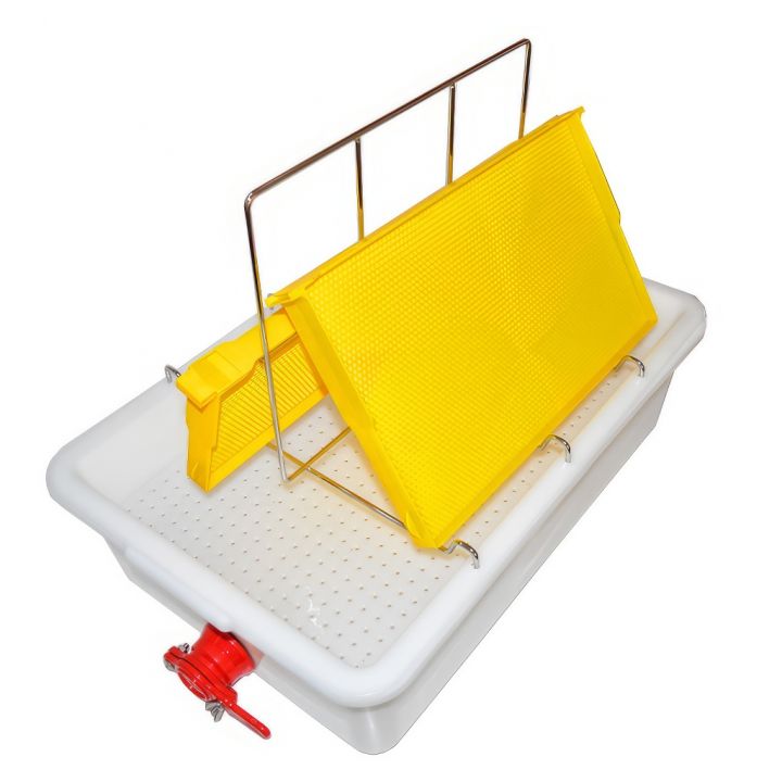 Talíř na odvíčkování Mellarius - 2 rámky - plast vana - nerez