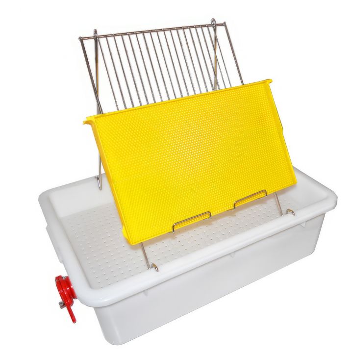 Talíř na odvíčkování Mellarius - 1 rámek - plast vana - nerez