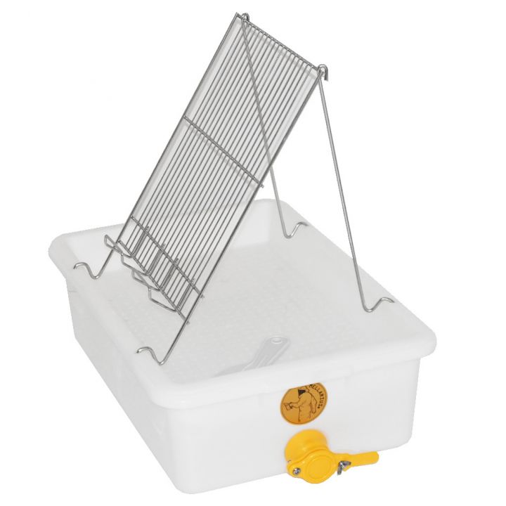 Talíř na odvíčkování Mellarius - 1 rámek - plast vana - nerez