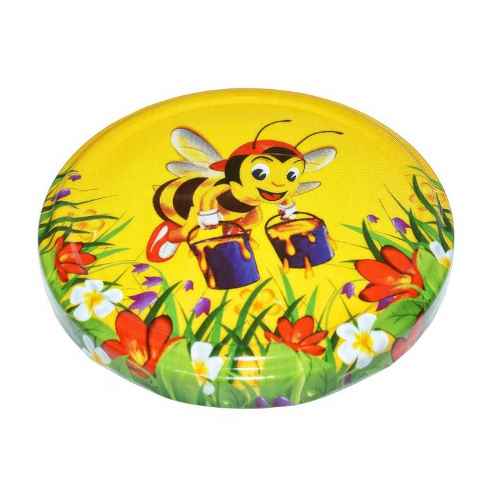 Víčko na sklenici TO 82 - malovaná včelka - HO1