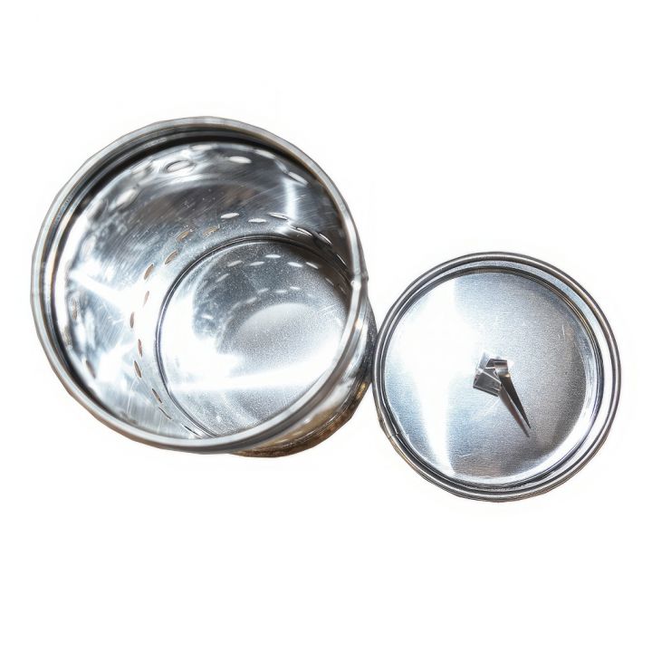 Nerezová lampa na vysiřování pro sirné knoty