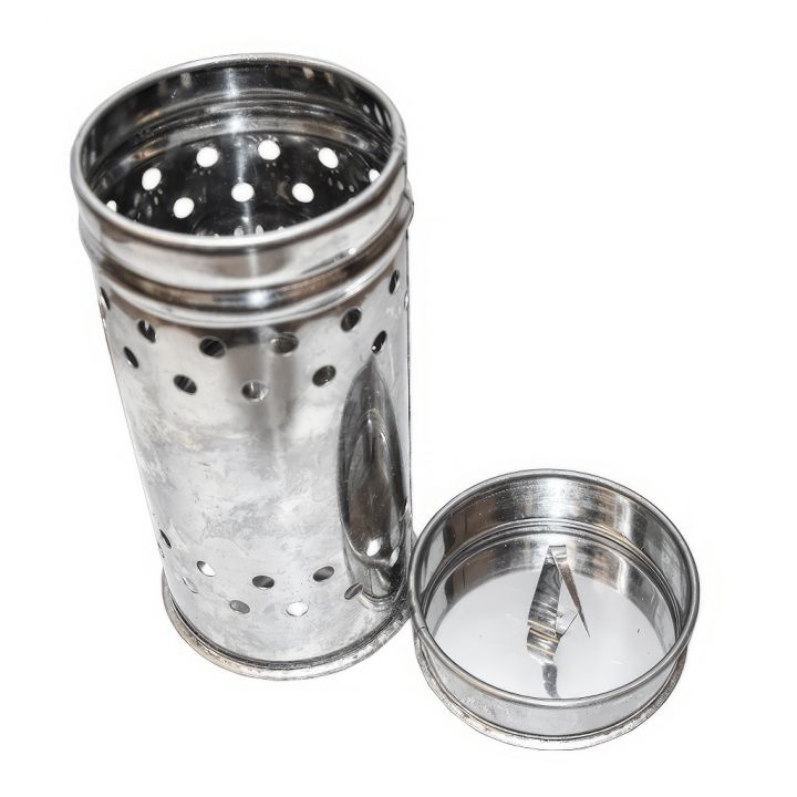 Nerezová lampa na vysiřování pro sirné knoty