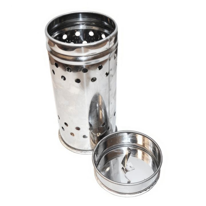 Nerezová lampa na vysiřování pro sirné knoty