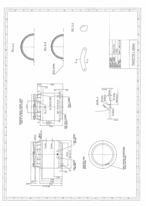 Sklenice Facette 420 ml - 5,7 Kč/ks - paleta 2704 kusů