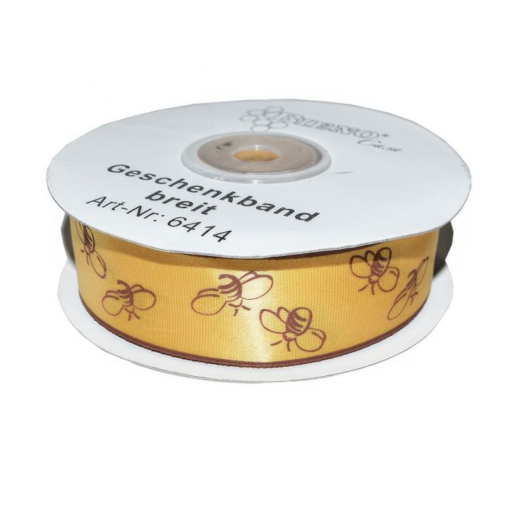 Dárková stuha žlutá 25 mm