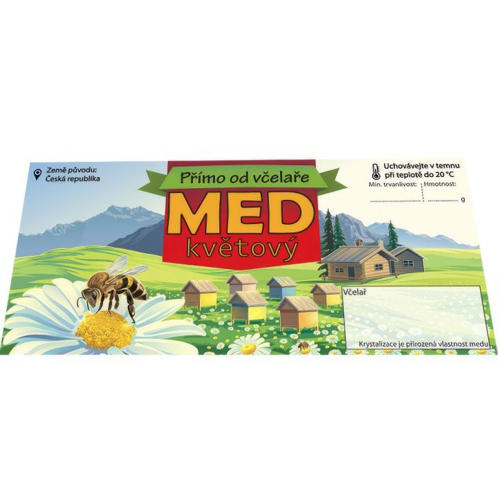 Etiketa MED - květový, typ 1