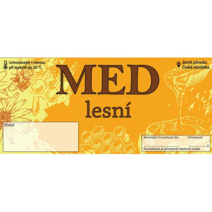 Etiketa MED - lesní, typ 2