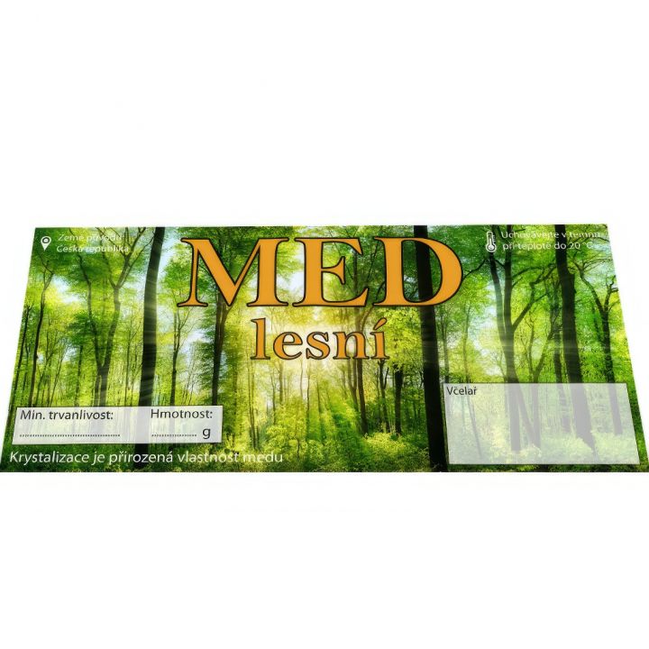 Etiketa MED - lesní, typ 3
