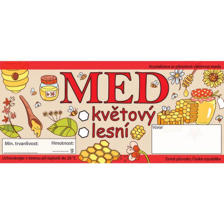Etiketa MED - s výběrem, typ 1