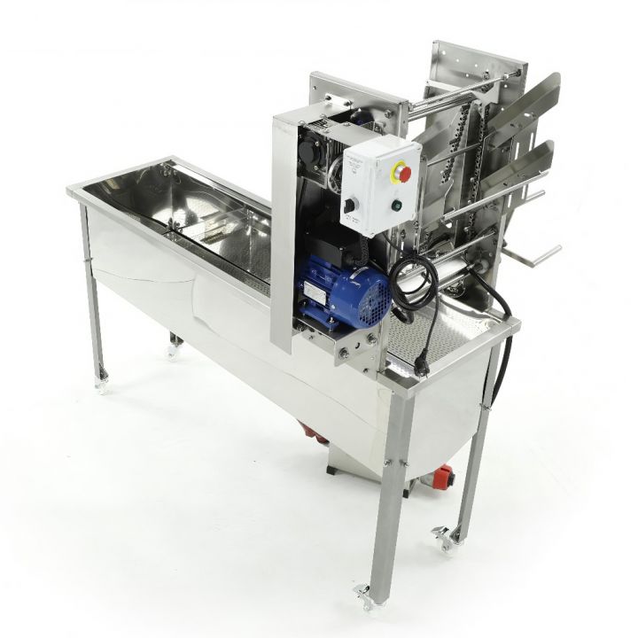 W2092_Wstol-do-odsklepiania-z-odsklepiarka-ze-slizgami-230v-z-wytwornica-pary-minima-line.jpg_product_product_product_product_ Stůl odvíčkovací s podávacími lištami 230V, s uzavřeným oběhem – MINIMA