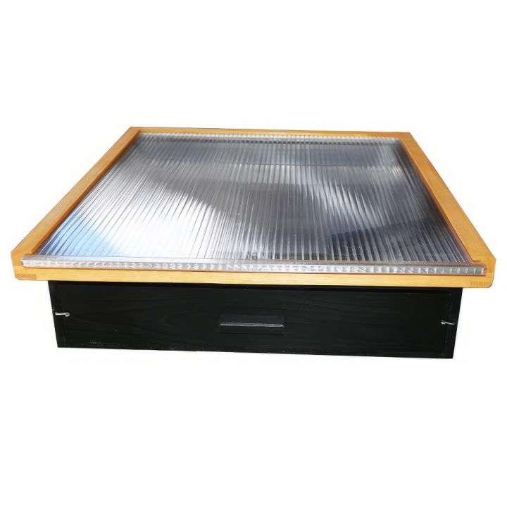 slenecni-tavidlo-nerez-p-02.jpg_1 Tavidlo na vosk - sluneční, polykarbonát, nerezové NCZ 63x66 cm