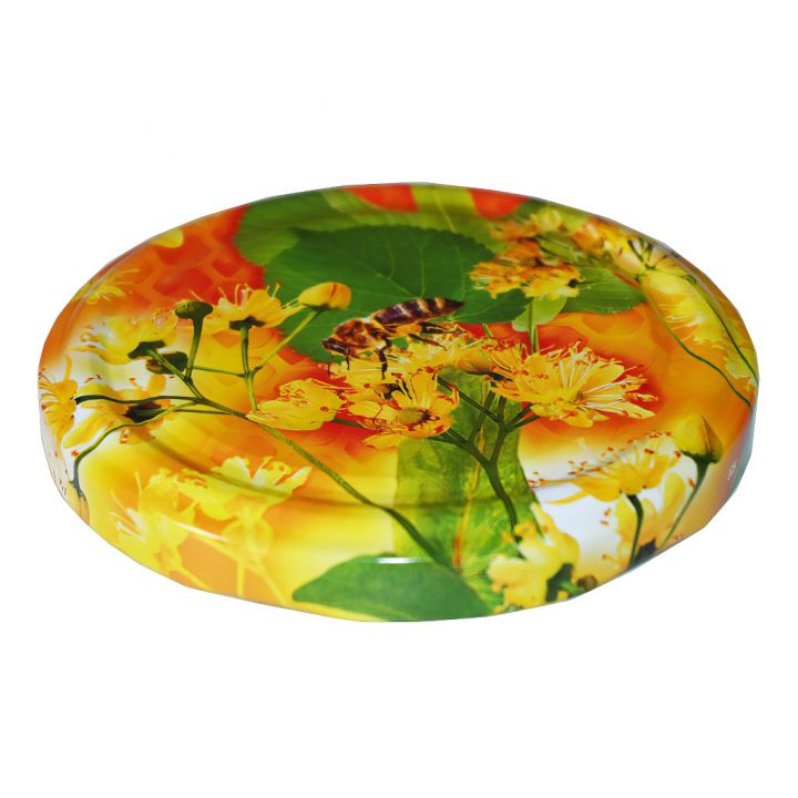 Víčko na sklenici TO 82 - včela na lípě - HO9