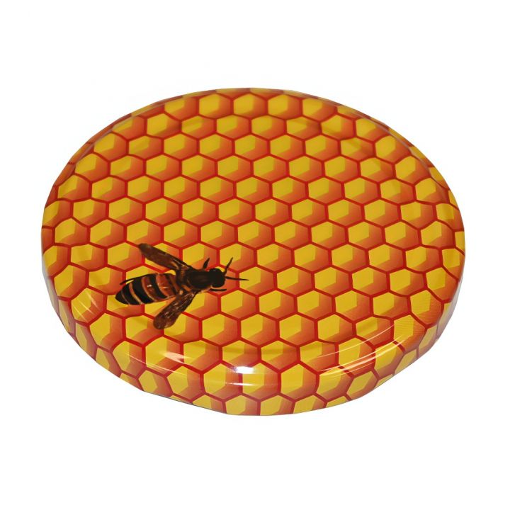 Víčko na sklenici TO 82 - včela na plástvi