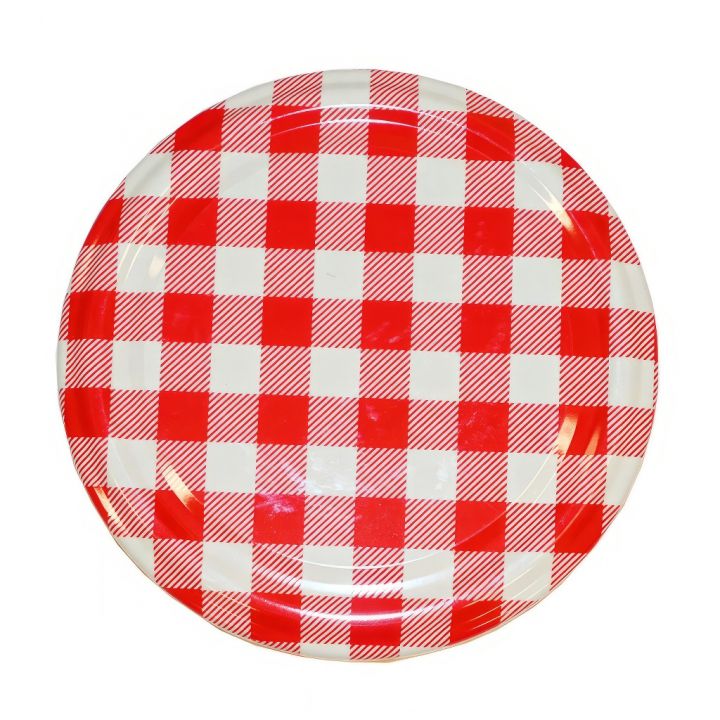 Víčko na sklenici TO 82 - Karo červené