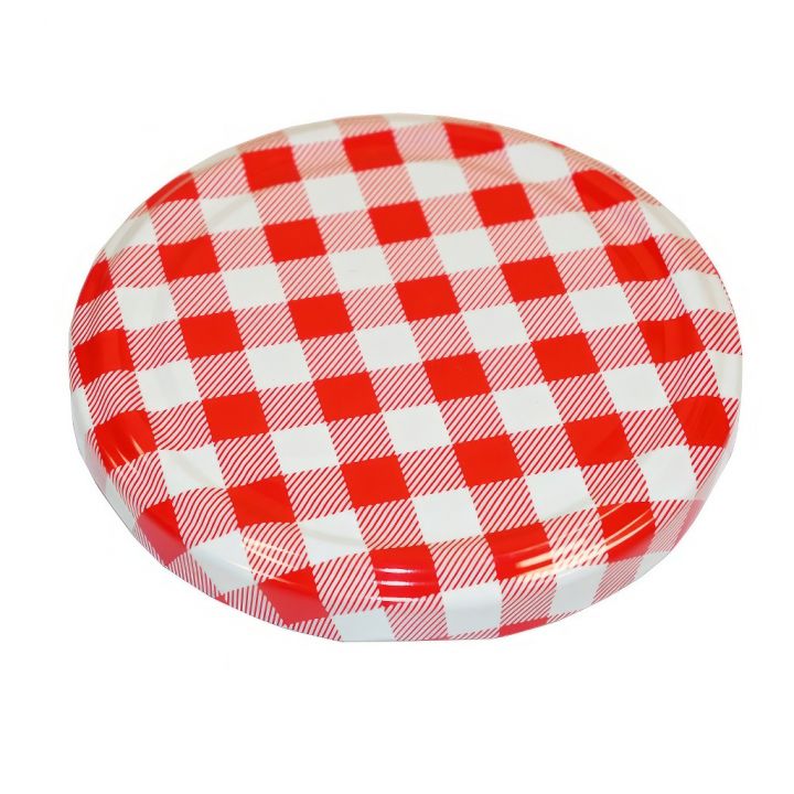 Víčko na sklenici TO 82 - Karo červené