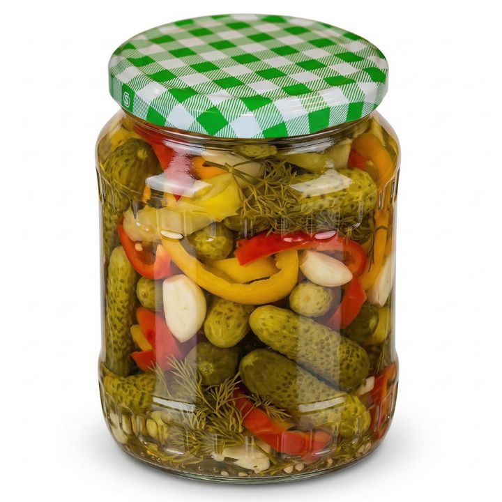 Víčko na sklenici TO 82 - Karo zelené