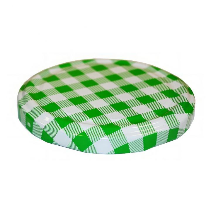 Víčko na sklenici TO 82 - Karo zelené