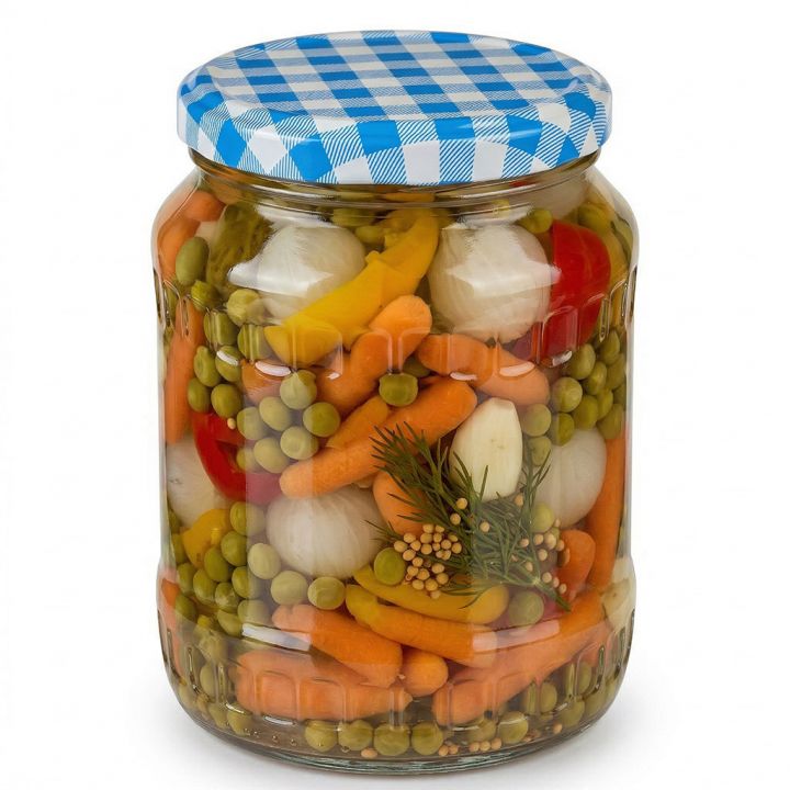 Víčko na sklenici TO 82 - Karo modré