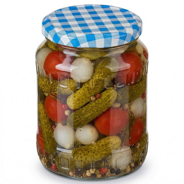 Víčko na sklenici TO 82 - Karo modré