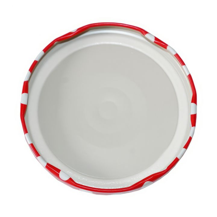 Víčko na sklenici TO 82 - Tečky - červené - 700 ks - celá krabice