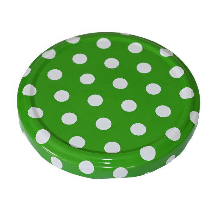 Víčko na sklenici TO 82 - Tečky - zelené