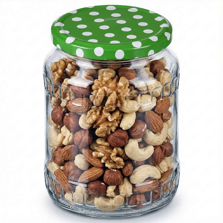 Víčko na sklenici TO 82 - Tečky - zelené