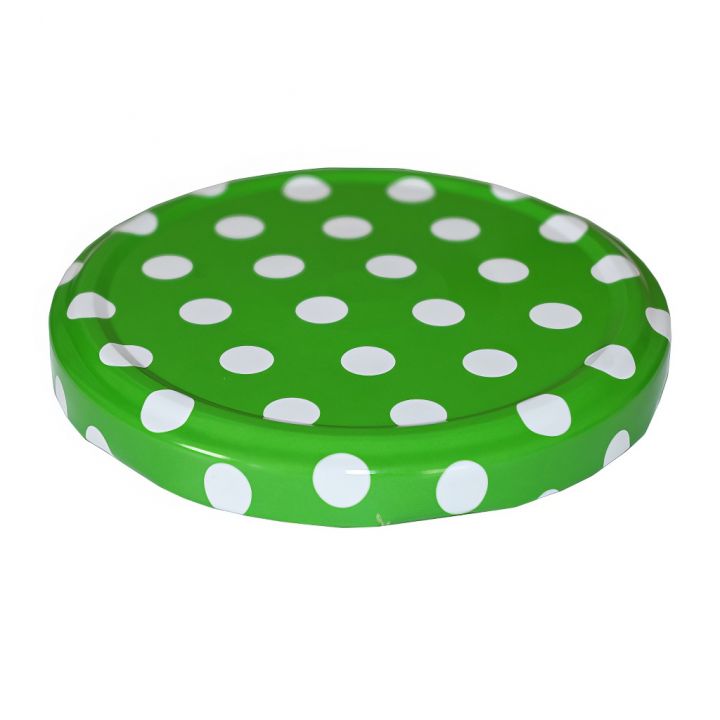 Víčko na sklenici TO 82 - Tečky - zelené