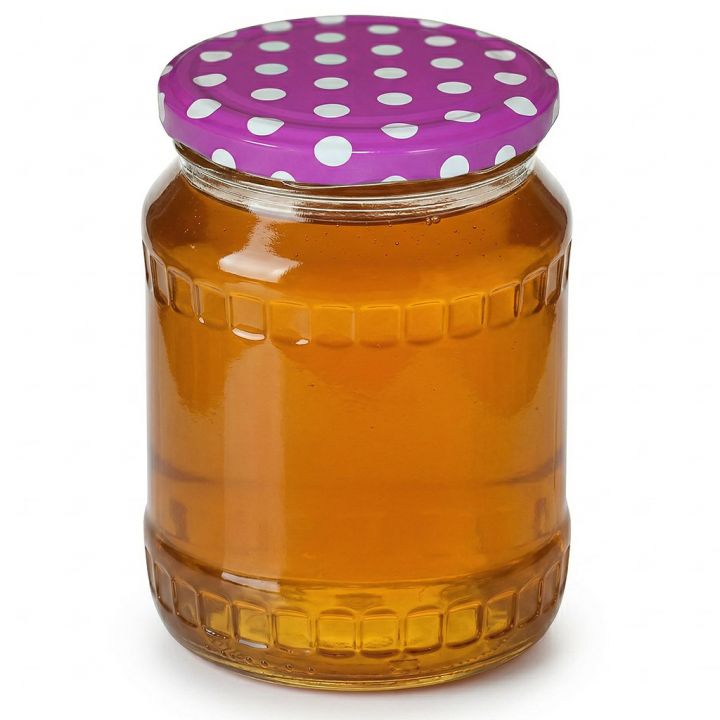 Víčko na sklenici TO 82 - Tečky - purpurové