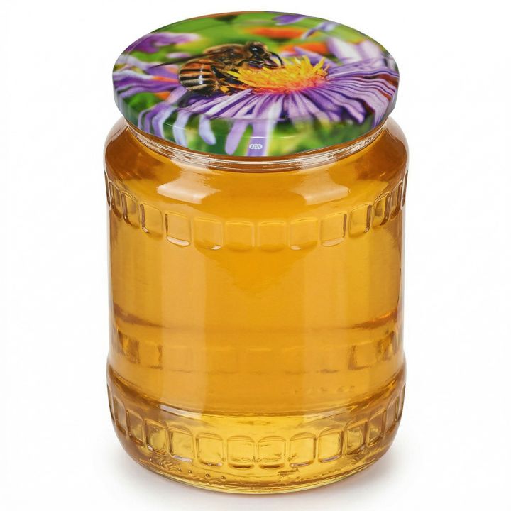 Víčko na sklenici TO 82 - Fialový květ - HO19