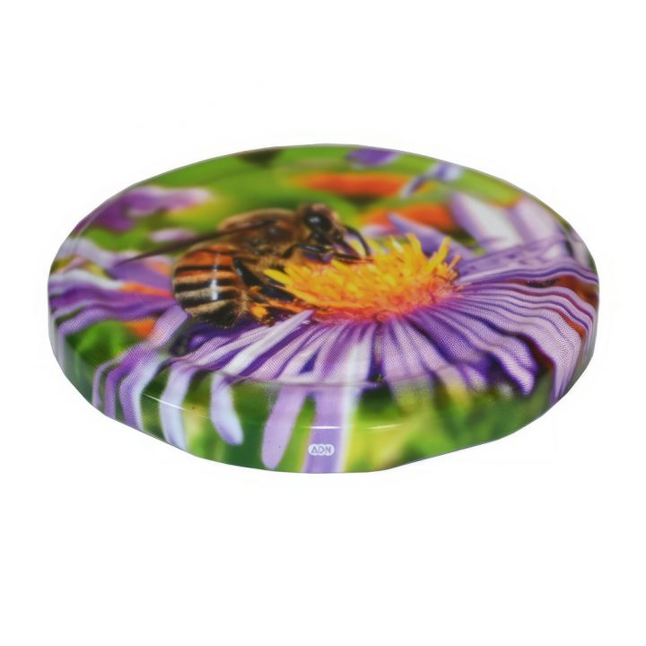 Víčko na sklenici TO 82 - Fialový květ - HO19