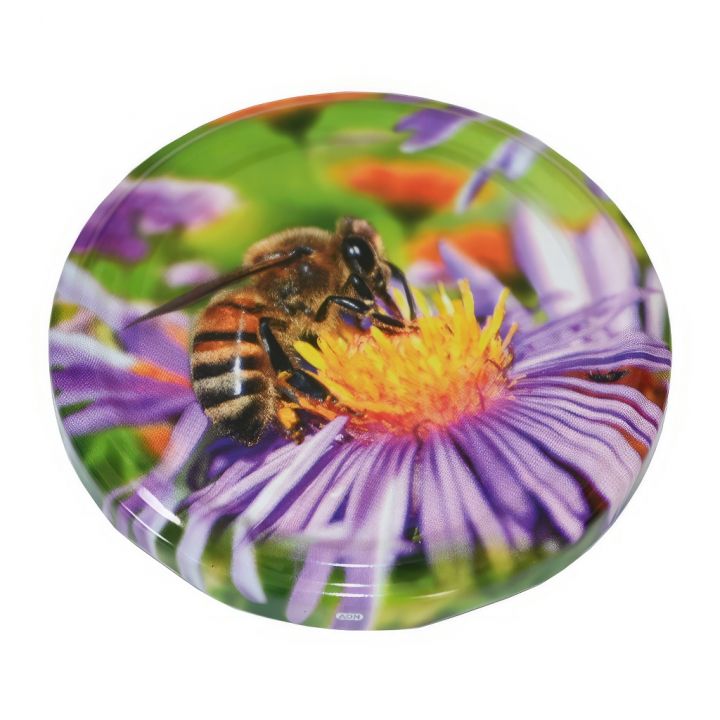 Víčko na sklenici TO 82 - Fialový květ - HO19