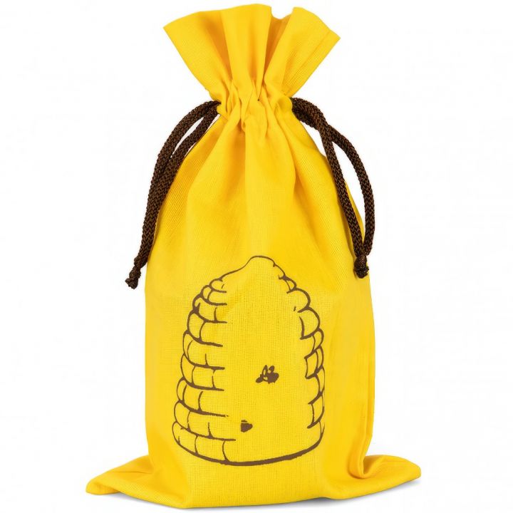 6411.jpg_1 Pytlík na sklenici medu ApiSina s motivem "košnice"