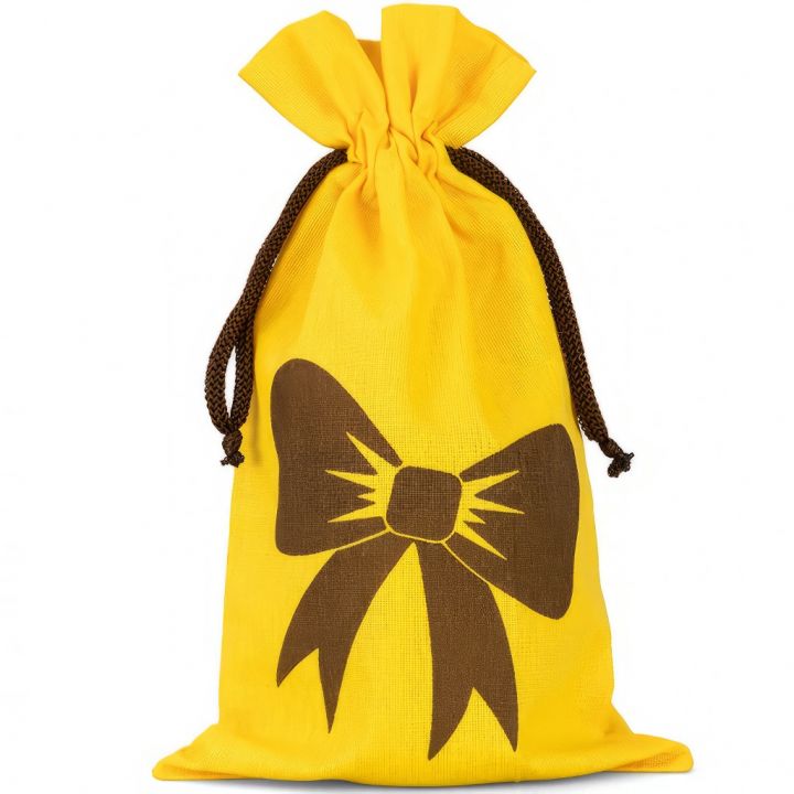 Pytlík na sklenici medu ApiSina s motivem "mašle"