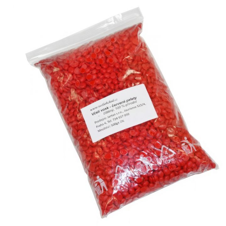 Včelí vosk - červené pelety - 500 g
