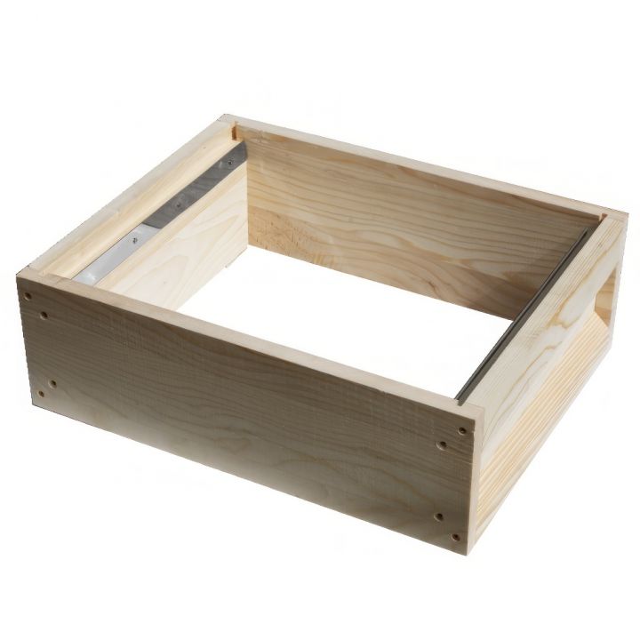 zander-flachzarge-159-mit-schienen-04.jpg_1 Nástavek Liebig Zander 2/3 (159 mm) 10 R. - nerez Schienen