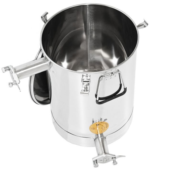 M5654-staceci-cer-maxi-2koh-sito-08.jpg_1 Stáčecí a čeřící nádoba Mellarius MaxiLine 25 kg s kónickým dnem